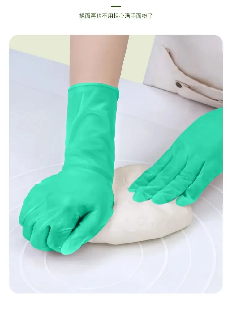 Clean Dishwashing Kitchen Gloves Reusable Household Rubber Work Paint Gardening Gloves