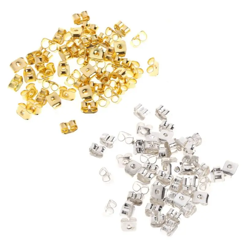 E15E Metal for Butterfly Earbacks Earring Backs Replacements for Studs Locking Set