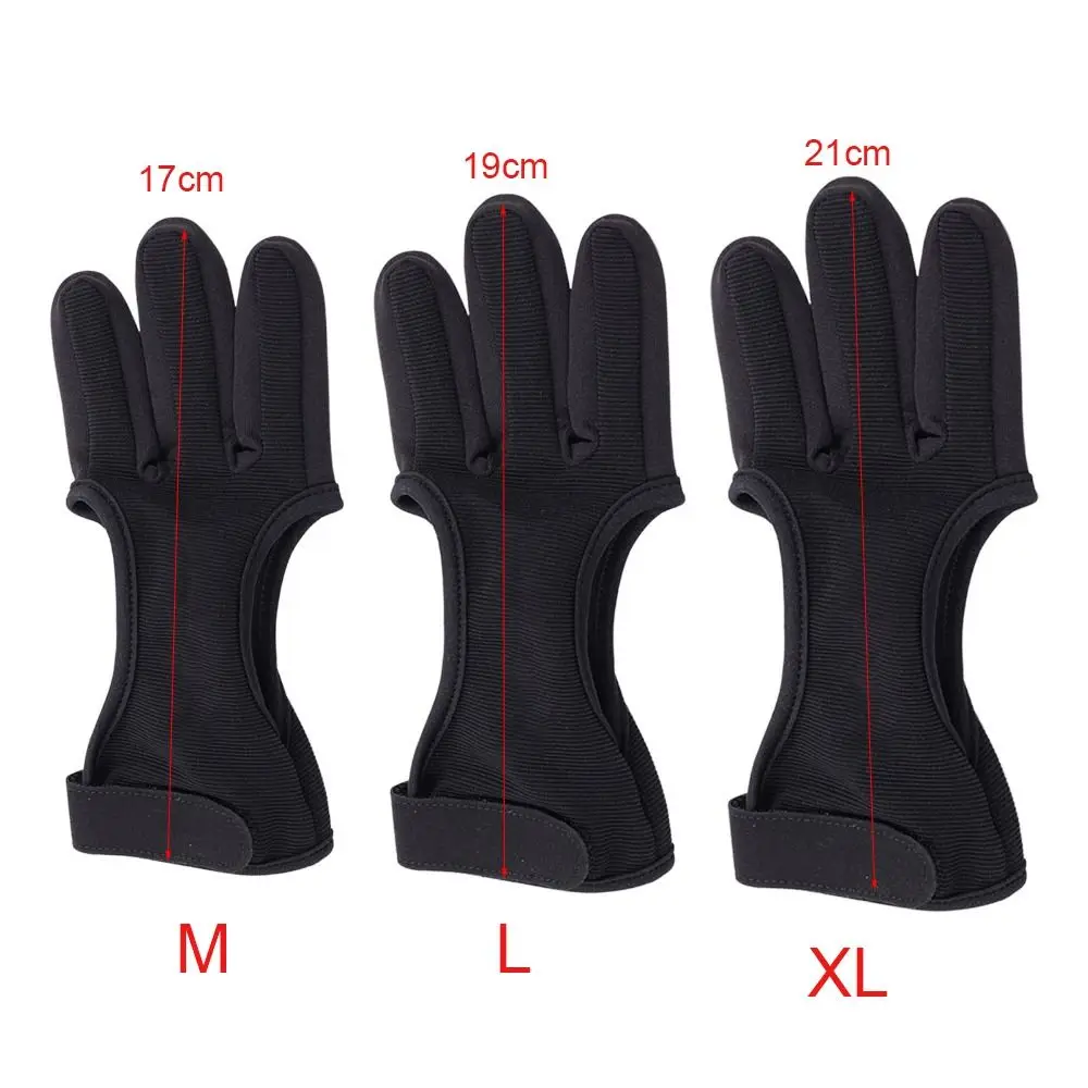 Outdoor Sports Accessories Shooting Hand Guard Protector Recurve Bow 3 Fingers Protective Gloves Archery Finger Guard