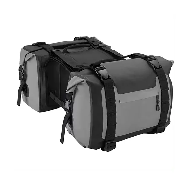 Large Capacity Roll Top Rider PVC Custom Motorcycle Waterproof Bags Motorcycle Saddle Bag Side Bags Motorcycle Tank Pannier