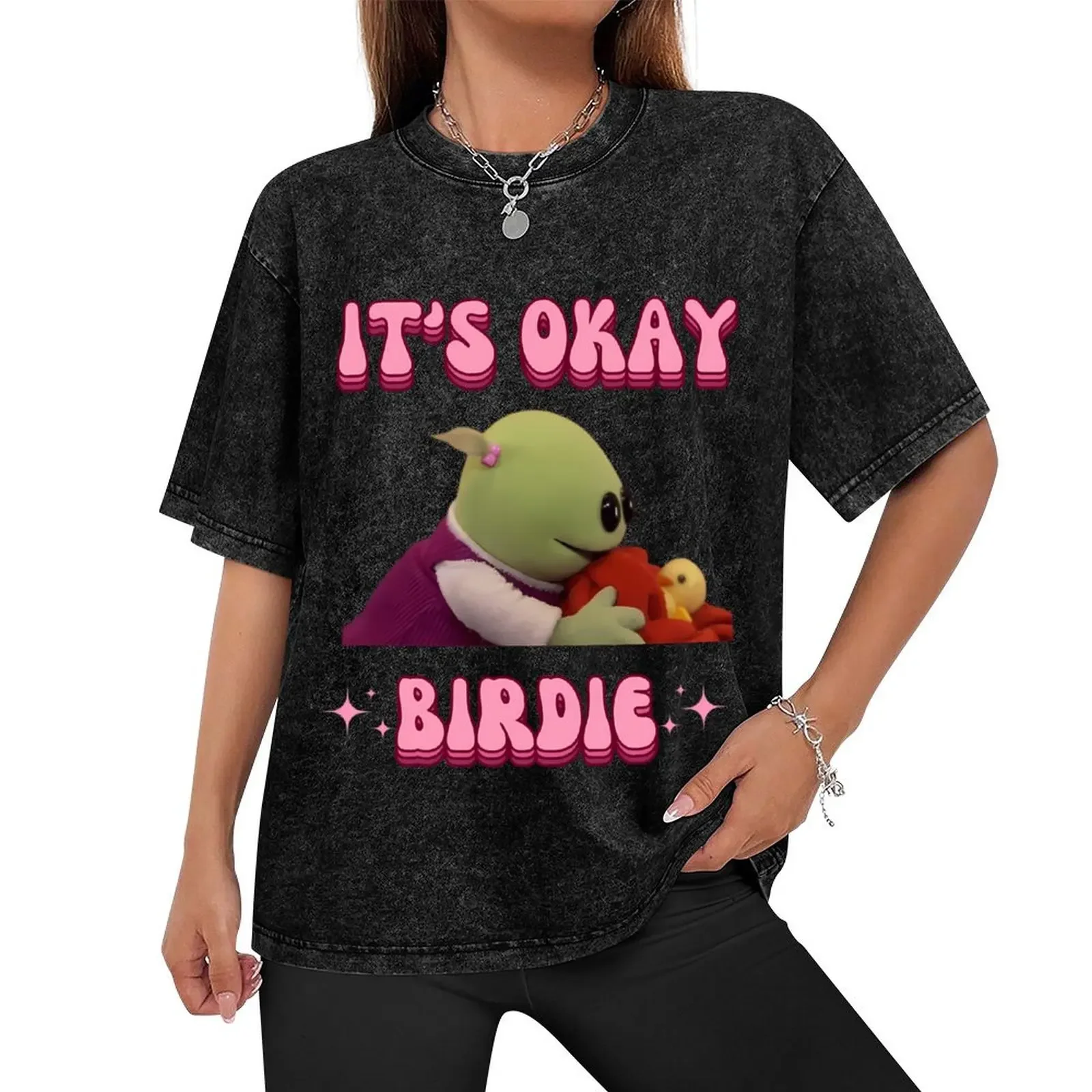 Its Okay Birdie Nanalan Wonderful Girl T-Shirt shirts graphic new edition street wear animal prinfor boys men clothing