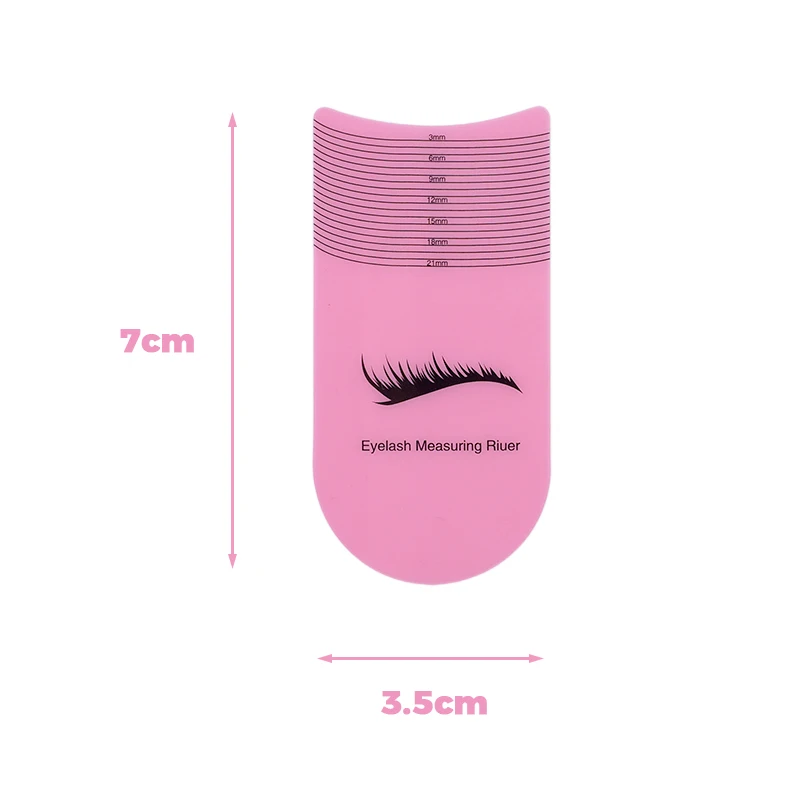 5/10PCS Eyelash Length Measuring Ruler Portable Eyebrow Soft Plastic Ruler Makeup Tool Eyelash Extension Growth Accessory