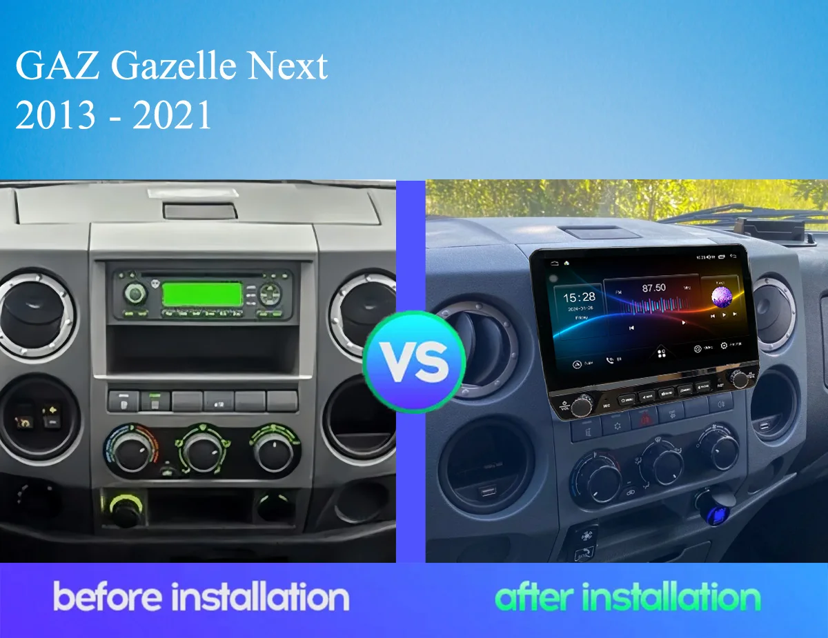 2Din Android14 Autoradio Multimedia PC Tablet For GAZ Gazelle Next 2013 - 2021 GPS DVD Video Music Player Car intelligent system