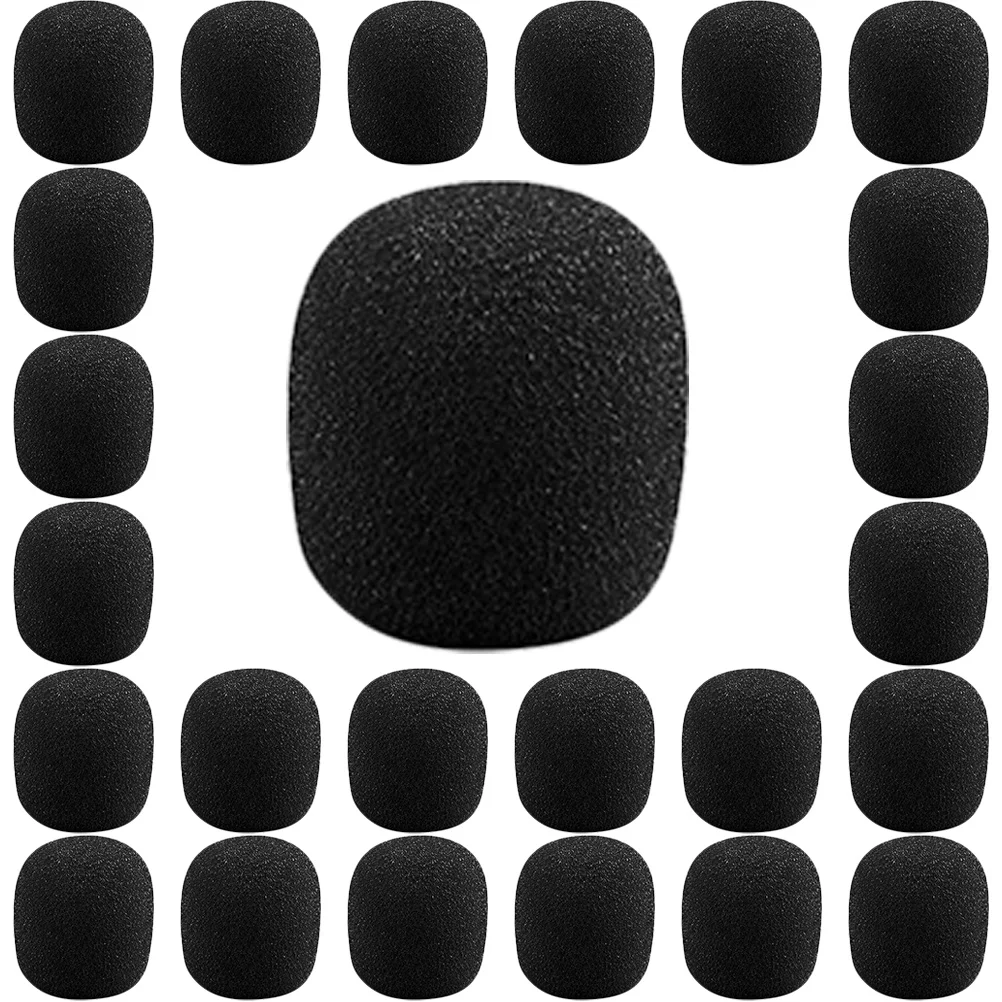 

50Pcs Microphone Sponge Covers Windscreen Replacement for Ktv Stage Performance Portable Mic Cover Bulk with Elasticity and