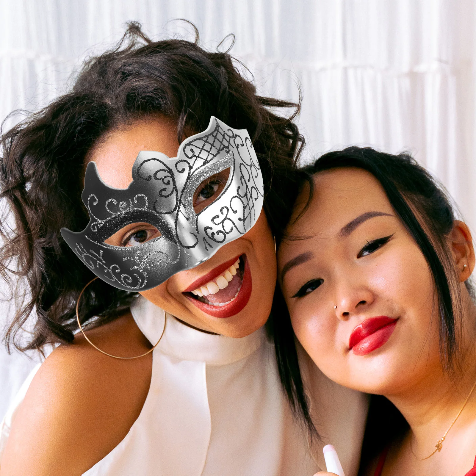 

Half Face Mask Masquerade Plastic Black Gold Women Halloween Cosplay Party Masks Decor Unique Eye Masks Costume Dance Festival