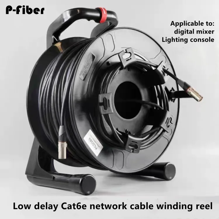 

50mtr low delay Cat6e network cable winding reel midas digital mixer cable car 60m 30m 70m 80m 100m