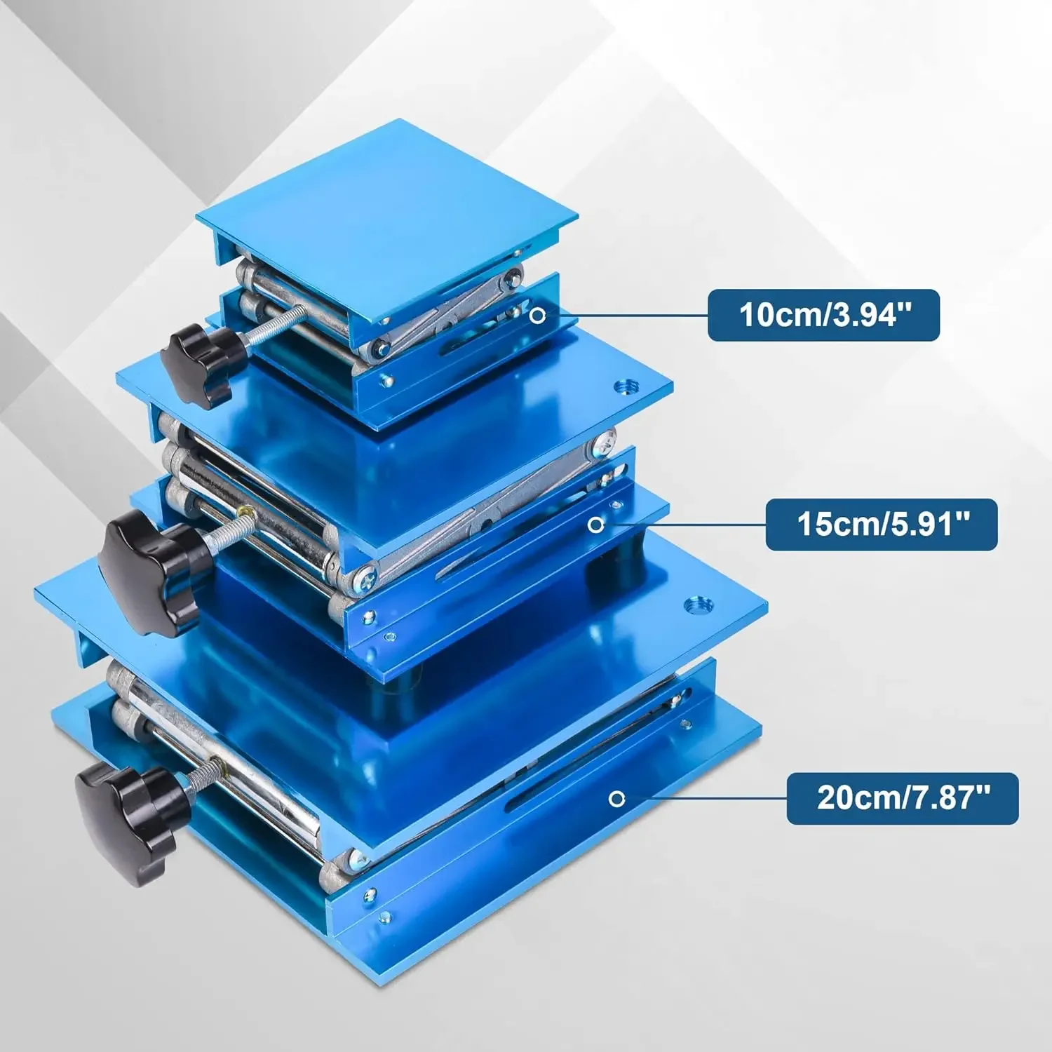 Small Laboratory Lifting Bracket Laboratory Alumina Alloy Jack 100 * 100 \ 150 * 150MM Lifting Platform