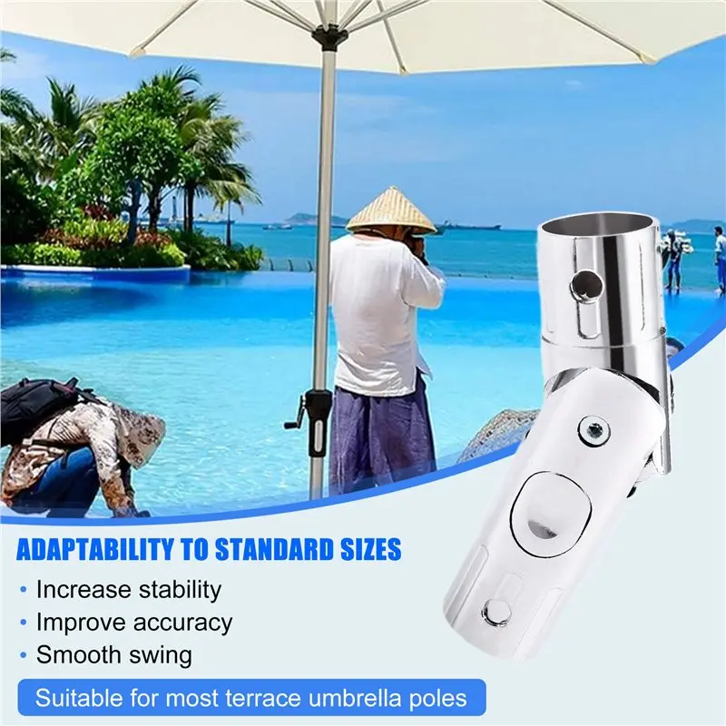 قطع غيار مظلة الفناء الخارجية ABMW، ملحقات دعامة تثبيت المظلة بزر الضغط (1.5 بوصة)