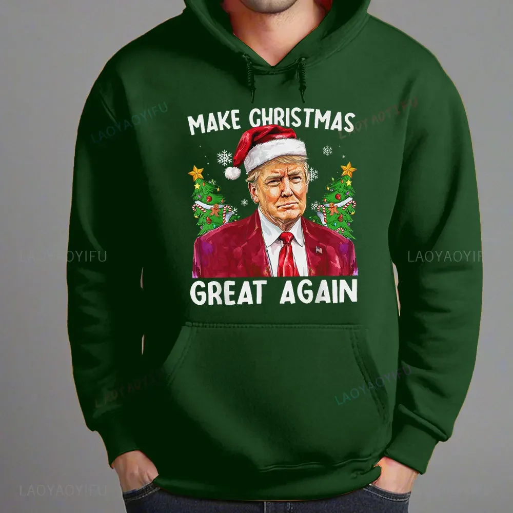 Make Christmas Great Again Long Seleeve Sweatshirt Funny Trump 2024 Hoodies Trump Rump Christmas Funny Xmas Sweatshirt Clothing