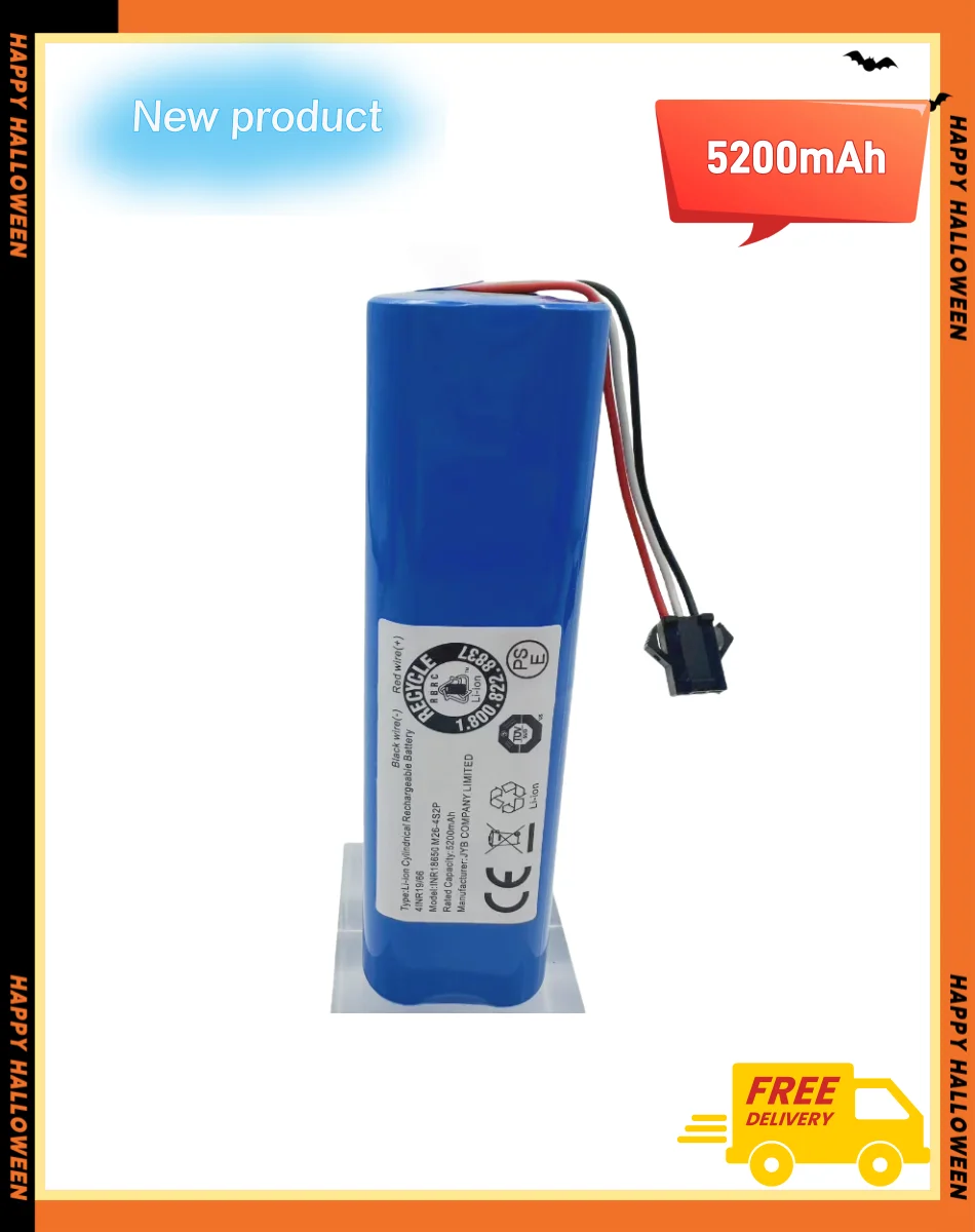 

For14.4V 5200mAh Batterie Li-ion - Compatible Xiaomi Lydsto R1 Robot Aspirateur (Cellules 18650 Rechargeables)