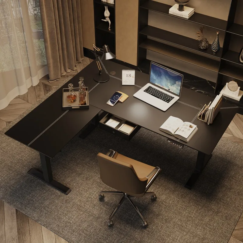 Electric lifting desk, computer desk desktop desk, home bedroom table multi-functional lifting table intelligent