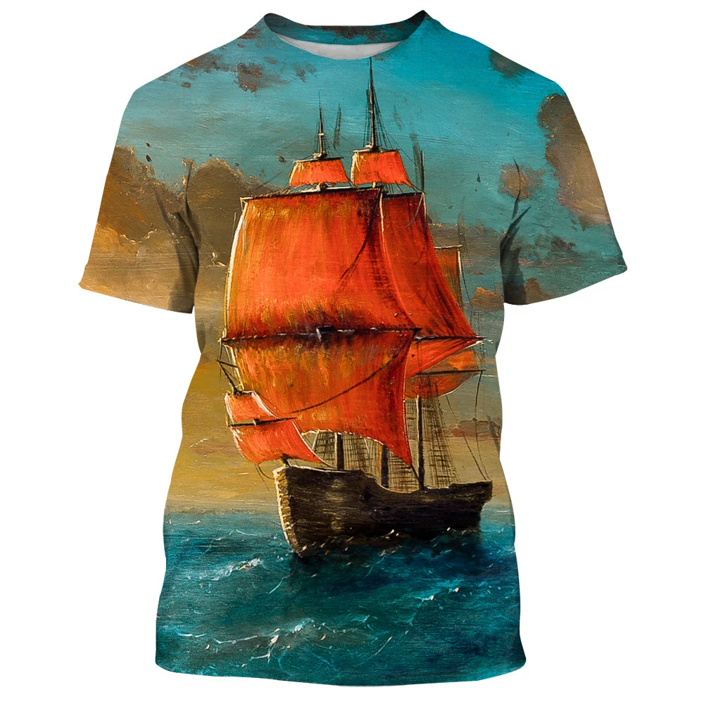 Van Gogh Oil Painting 3D Print T-shirt Men Women New Short Sleeve T Shirts Oversized Harajuku Streetwear Kids Tees Tops Clothing