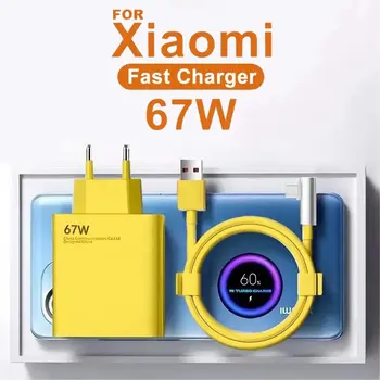 Originální 67W 6A USB super rychlý nabíjecí adaptér pro Xiaomi Mi 12 11 Type-C kabel pro POCO X5 X4 Pro Redmi Note 10 11 Charge 8 nejlepší prodej Nabíječka pro Redmi Note 10 Pro - №6