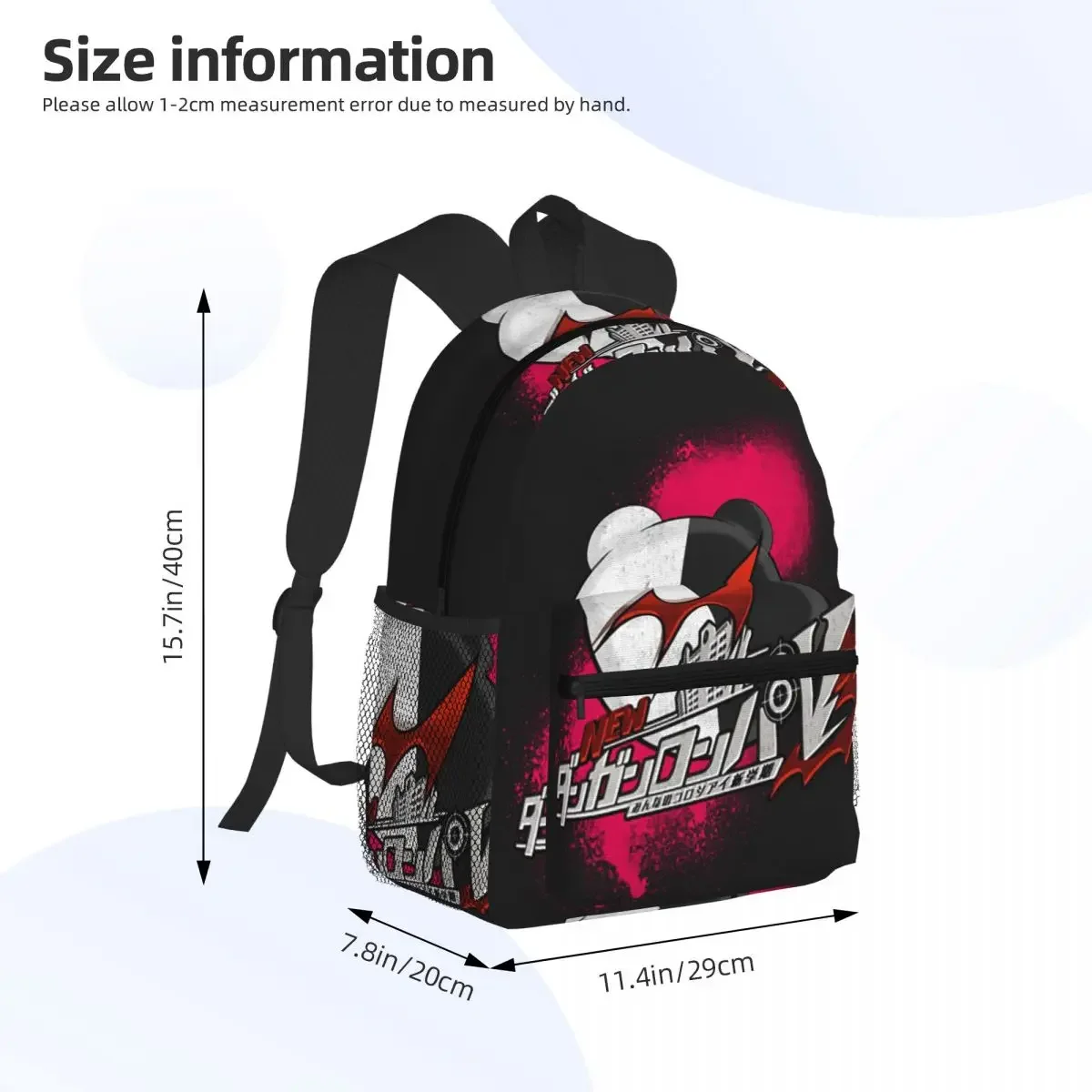 Mochila escolar de anime japonés Danganronpa Monokuma, mochila de viaje para senderismo, mochila de moda para hombres y mujeres, bolsos de hombro