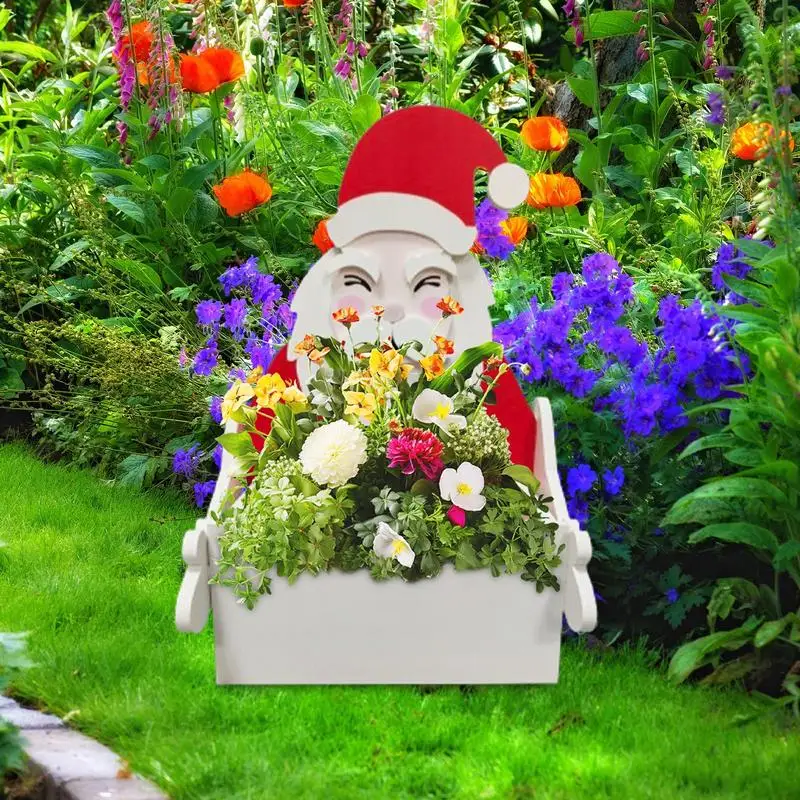 

Christmas Flower Pot Cute Santa Claus Christmas Succulent Pot Planter Desk Container Holiday Table Centerpiece Decorative Flower