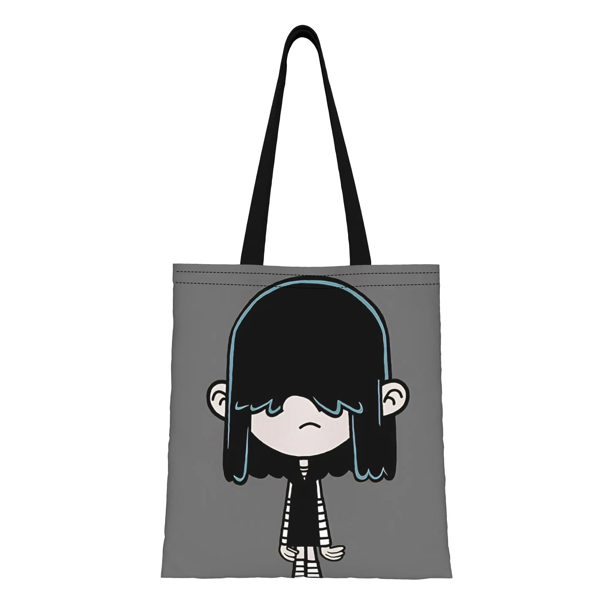 The loud house cartoon  Canvas Woman Tote Bag for Shopping Travel Outdoor Heavy Duty Shoulder Handbag