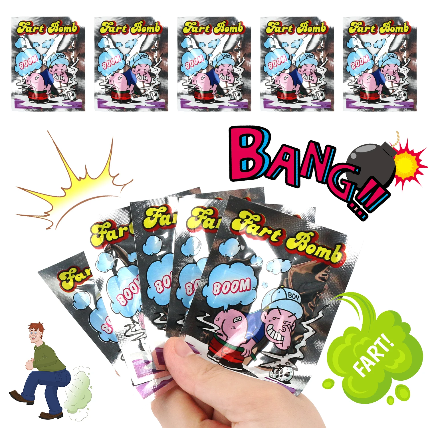 Trick, stinky fart bag, stinky fart bomb, prank, prank, new and unique funny toys, scary and interactive