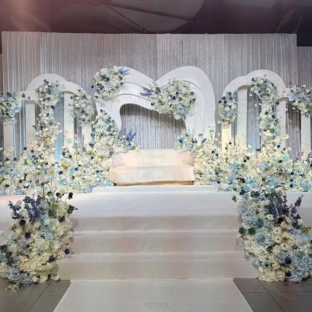 

FSDKX Factory Party Backdrop Stage Wedding Event Decoration Pvc Arch Backdrop Stand Backdrop Wall Wedding Supplies