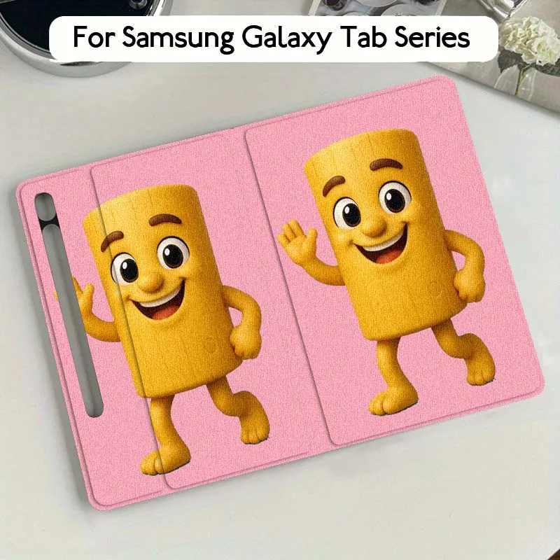 

Cartoon Tung Tung Sahur For Samsung Galaxy Tab S9 S10 S6 S7 S8 FE Plus Lite Inch Foldable Cover Tablet Case