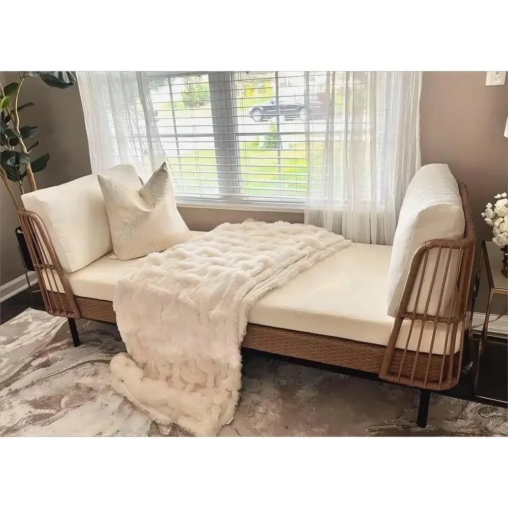 High-Quality Wicker Outdoor Chaise Lounge, Oversized Patio …