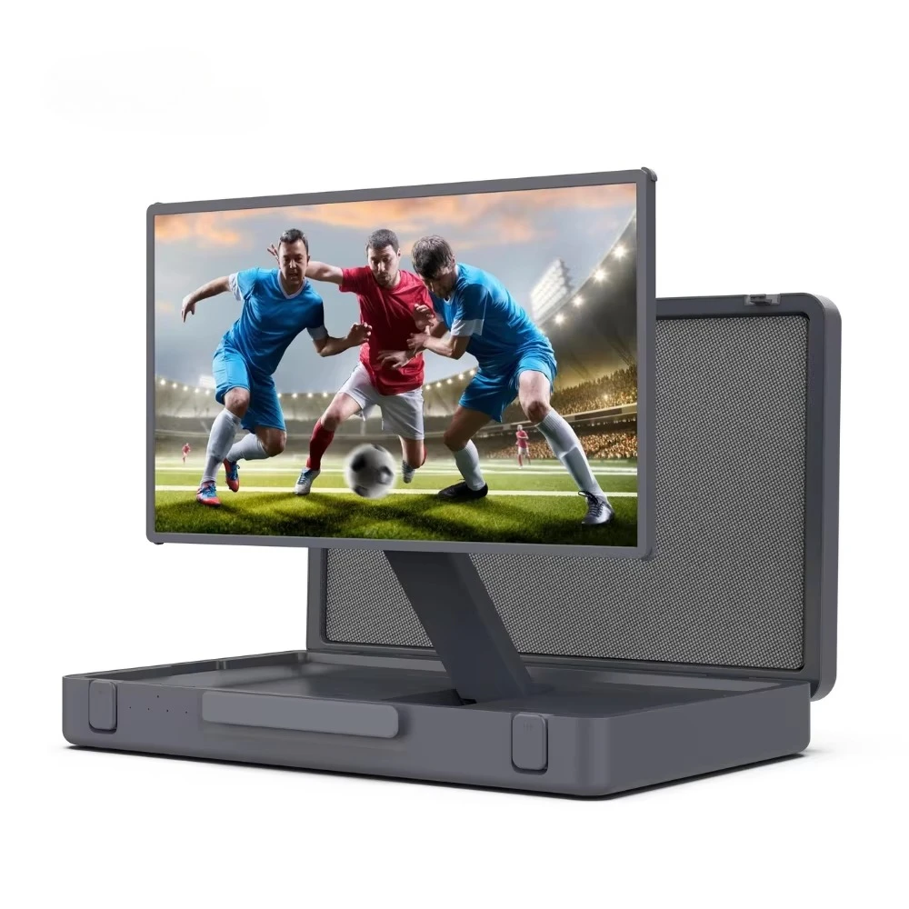 27-Inch Portable Briefcase Smart TV Touch Screen Android 13 Monitor with Mobile Smart TV for Watching Football Games