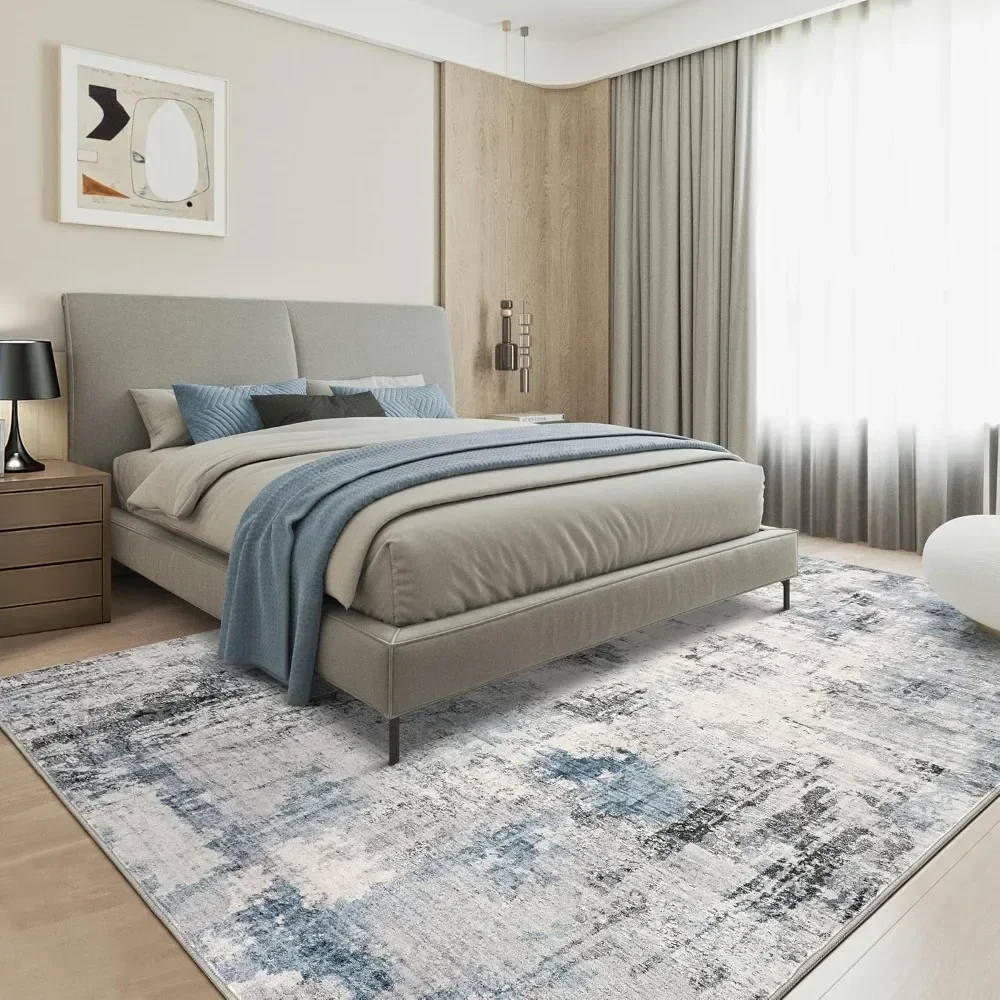 

Washable Rug 9x12 Area Rugs for Living Room: Modern Abstract Neutral Soft Large Rug for Bedroom Dining Room Under Kitchen Table