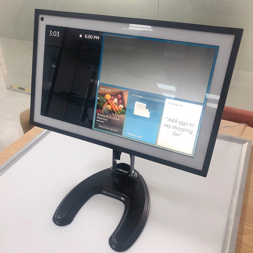 Base d'affichage de moniteur, support de bureau pliable et réglable, Base de moniteur multifonction étanche pour Echo Show 15