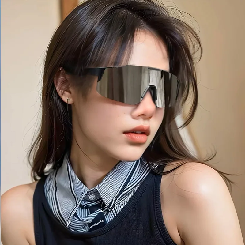 

Высокоэластичные легкие спортивные солнцезащитные очки с гибкой оправой для активного отдыха, с зеркальными HD-линзами и защитой от УФ-излучения