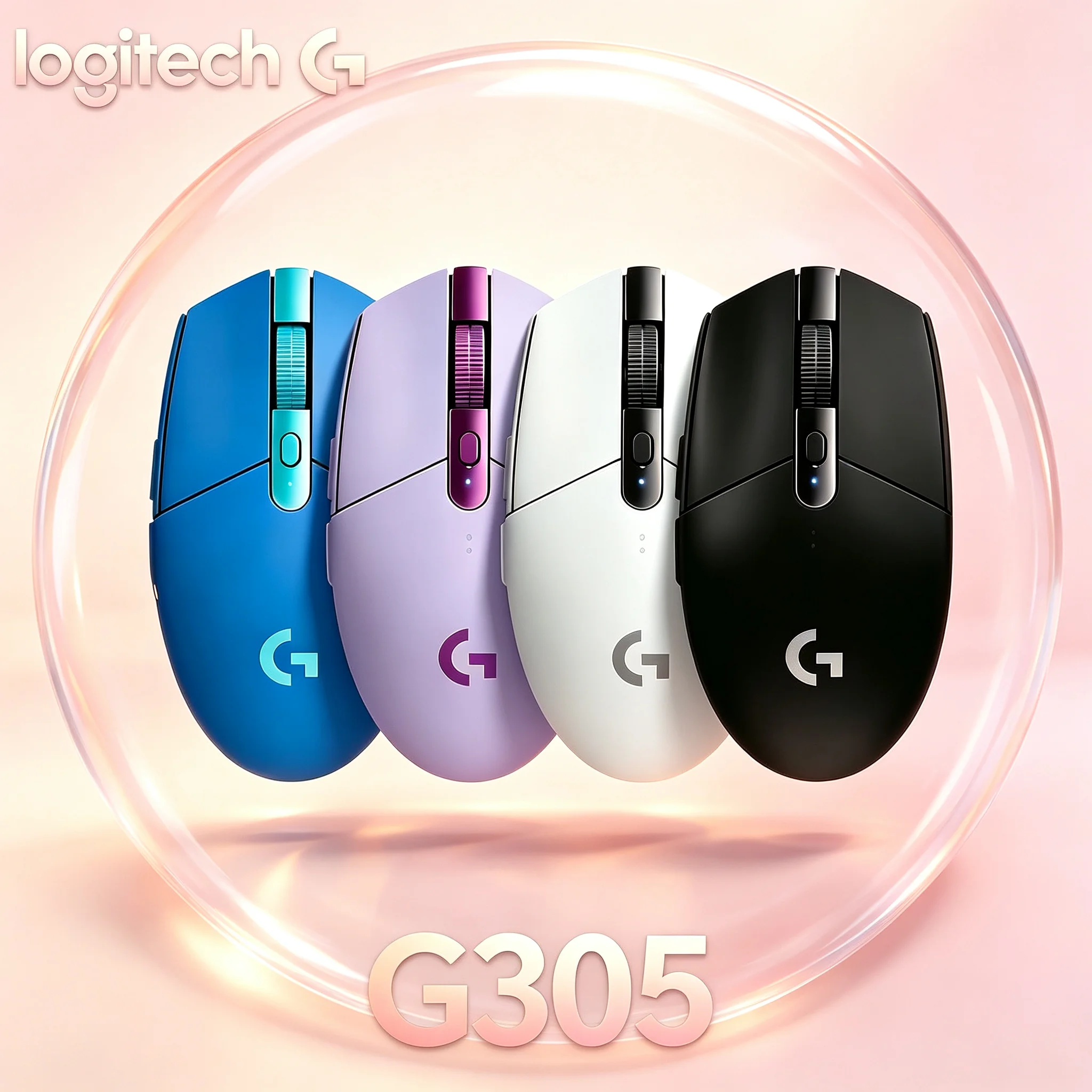 Logitech G305 LIGHTSPEED Gaming Mice Multiple Color Versions 6 Custom Keys Low Latency Wireless For PC Mac Notebook Game Office