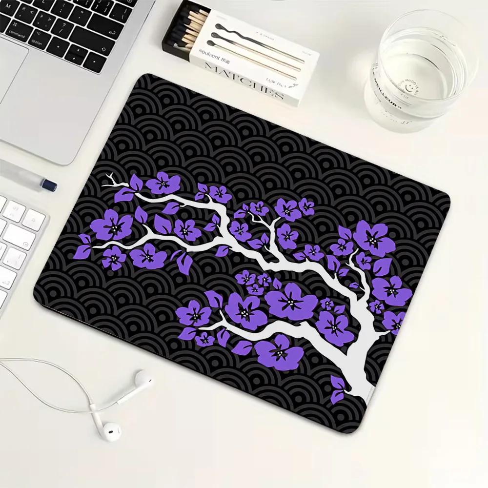 

Purple cherry blossom tree Small Mouse Pad Rubber Gaming Mouse Pad Mechanical Keyboard Mat PC Gaming Accessories PC Desk Pad
