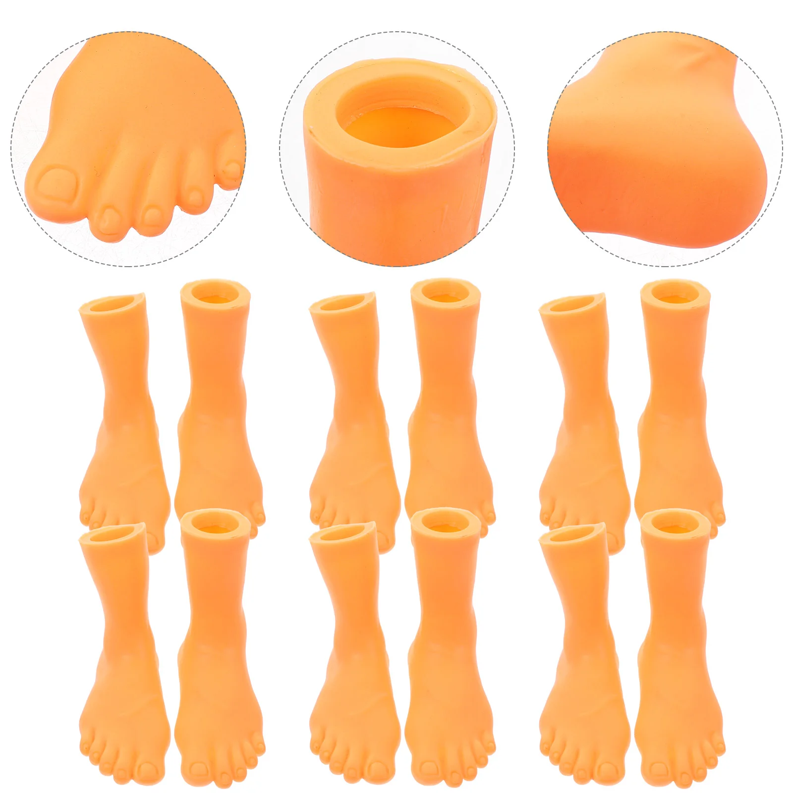 6 Pairs Finger Booties Foot Model Educational Supplies Puppets Toddler Toys Jesus for Kids Baby