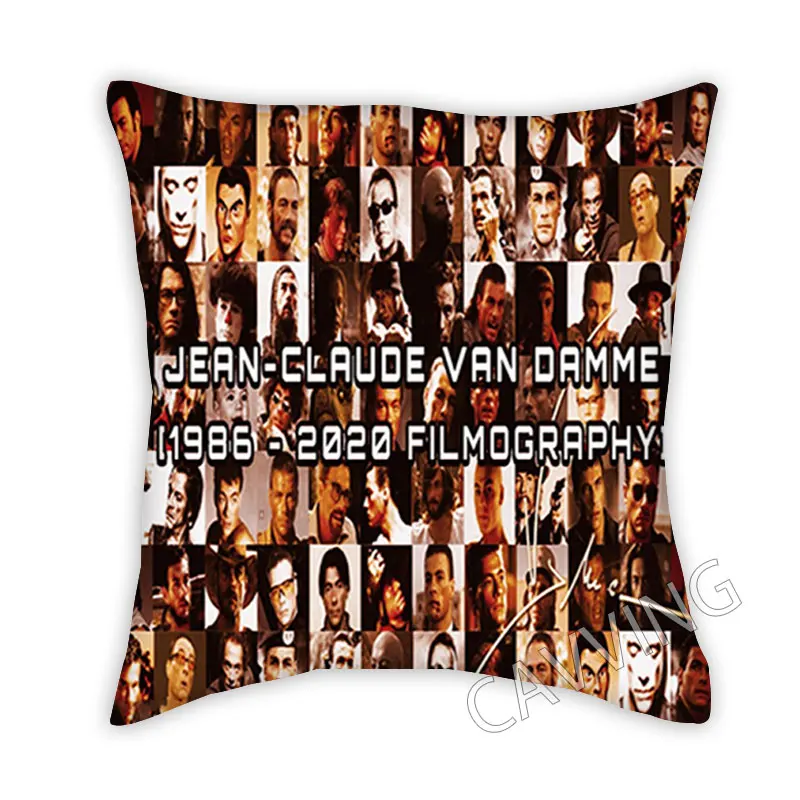 Jean Claude Van Damme 3D Printed Polyester Decorative Pillowcases Throw Pillow Cover Square Zipper Cases Fans Gifts Home Decor