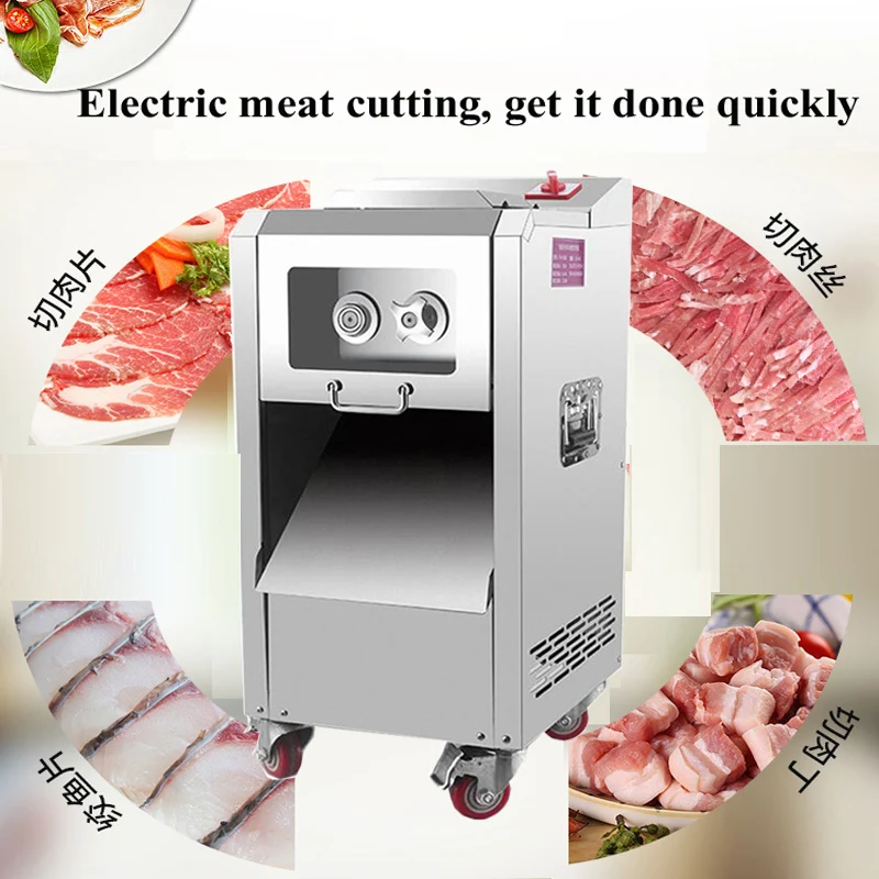 High Efficiency Meat Slicer Kitchen Equipment Chicken Fresh Meat Meat Cutter Slicer Vegetable Cuttre Machine