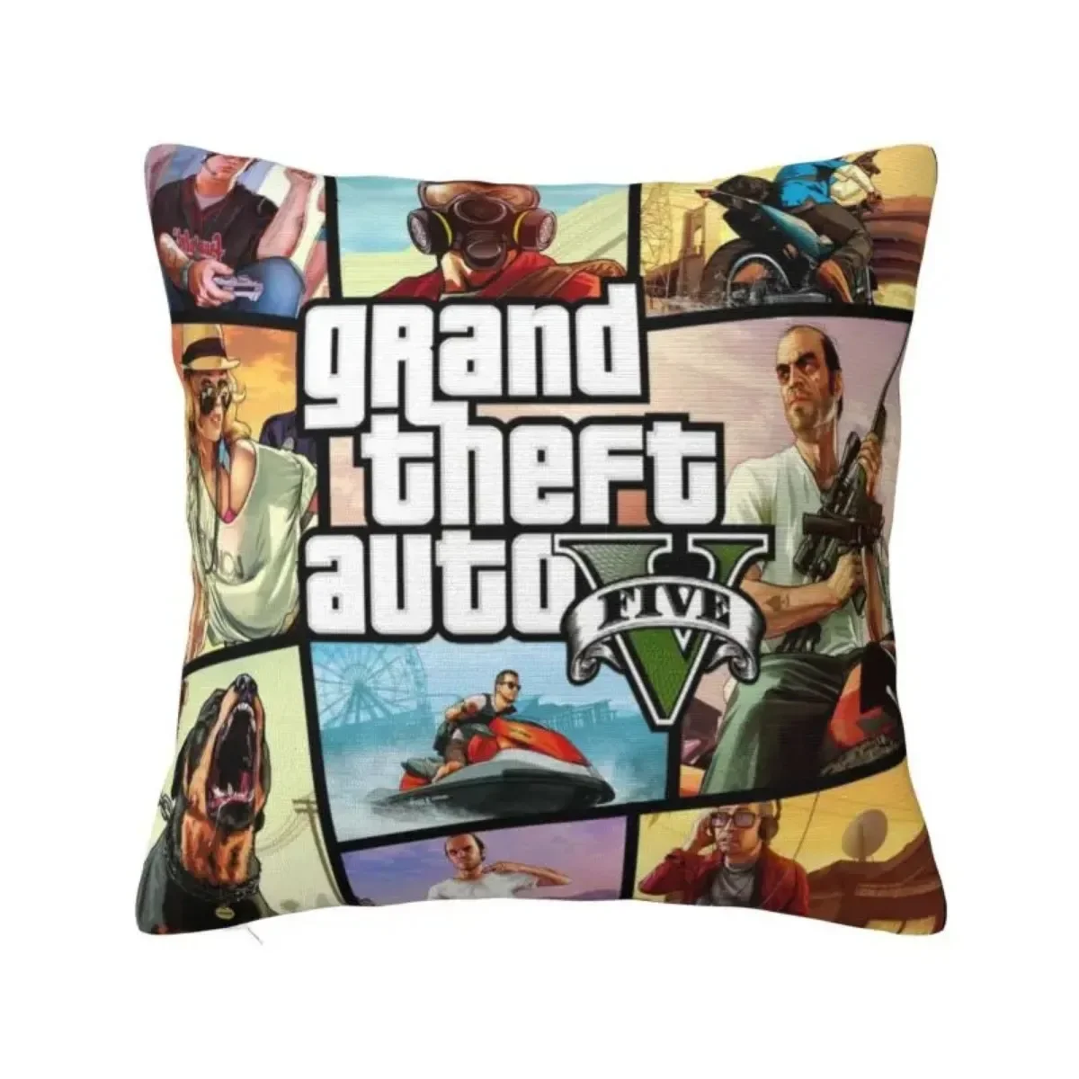 Grand Theft Auto San Andreas Pillow Cover Home Decor GTA Video Game Cushions Throw Pillow for Car Double-sided Printing