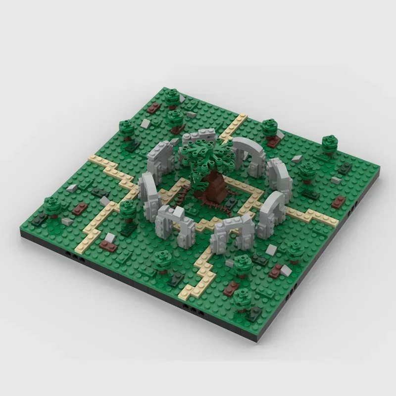 魔法の古い木の建築モデル Moc ビルディングブロック技術レンガ DIY アセンブリ森林造園のおもちゃホリデーギフト用