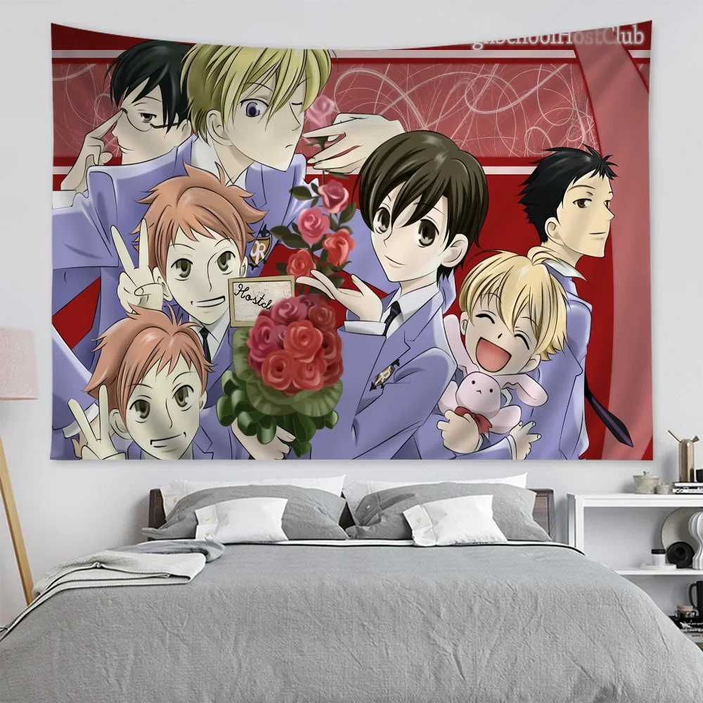 Anime Ouran High School Host Club Anime Tapestry Indian Buddha Wall Decoration Witchcraft Bohemian Hippie Wall Hanging Sheets
