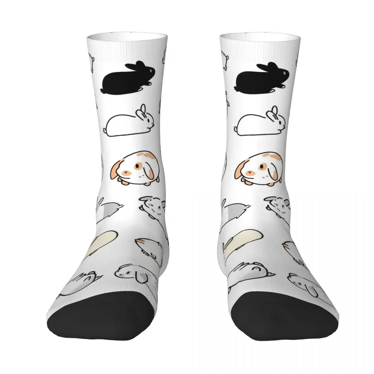 Calcetines largos de conejo para hombre y mujer, medias absorbentes de sudor, accesorios para todas las estaciones, regalo de cumpleaños, Harajuku