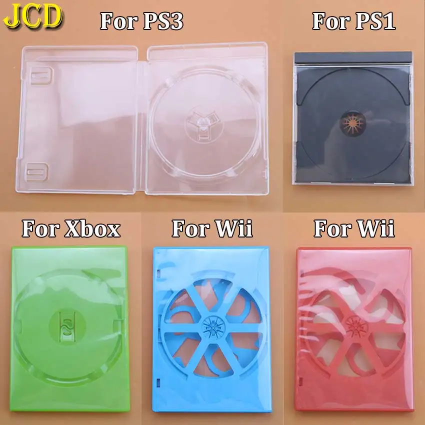 JCD 1 Piece Replacement Game Cases Box For PS1 PS3 Xbox Wii CD DVD Discs Storage Bracket Box