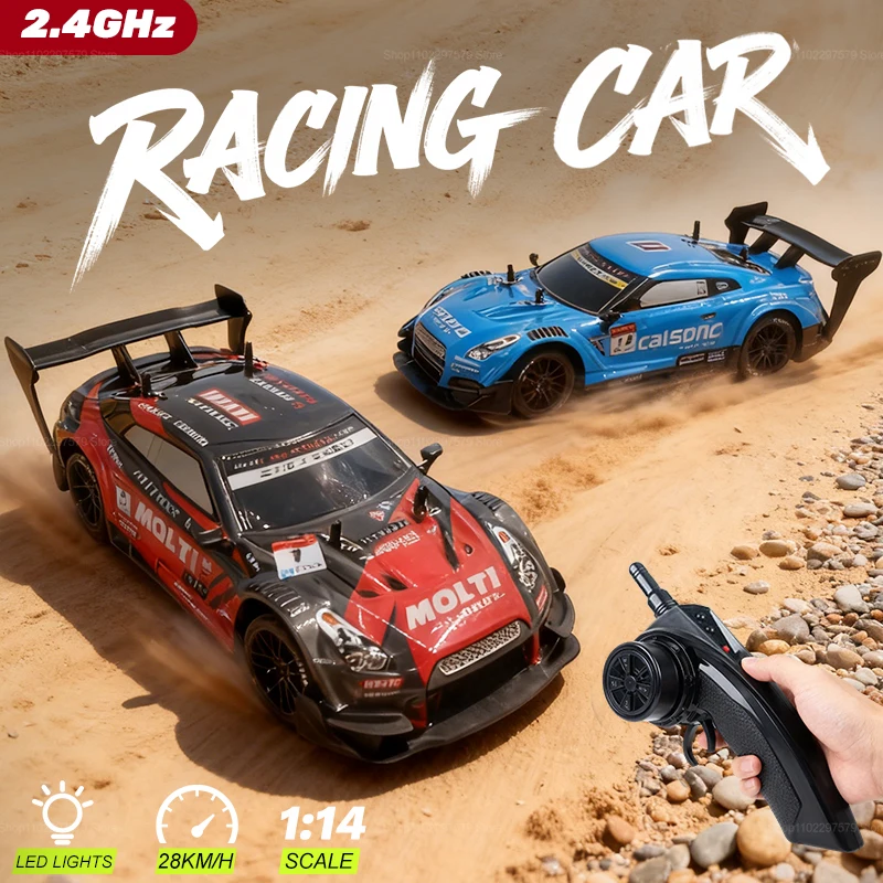 1:14スケール ドリフトカー 2.4Gリモコン付き レースやスタント用 リモコンGTRモデル オフロードおもちゃの車 子供と大人向け