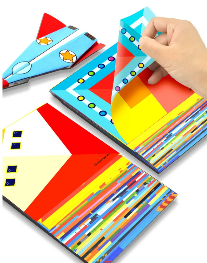 Kids Origami Paper Kit, Printed Folding Paper, DIY Art Craft Supplies, Educational Toy for Boys Girls