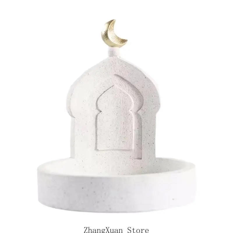 Gold und Weiß Moscheenturm Eid Mubarak Dekore Ramadans Eid Dekore Aufbewahrungsbox 3XUF – Detail 2