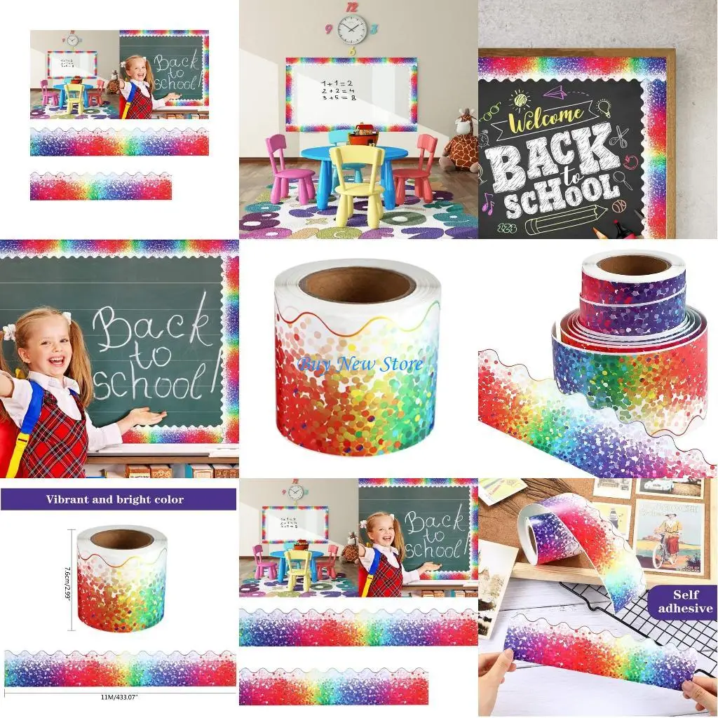 

20CE Confetti Straight Border Trim for Classroom Decoration, Bulletin Boards Students Fun and Festival Decoration