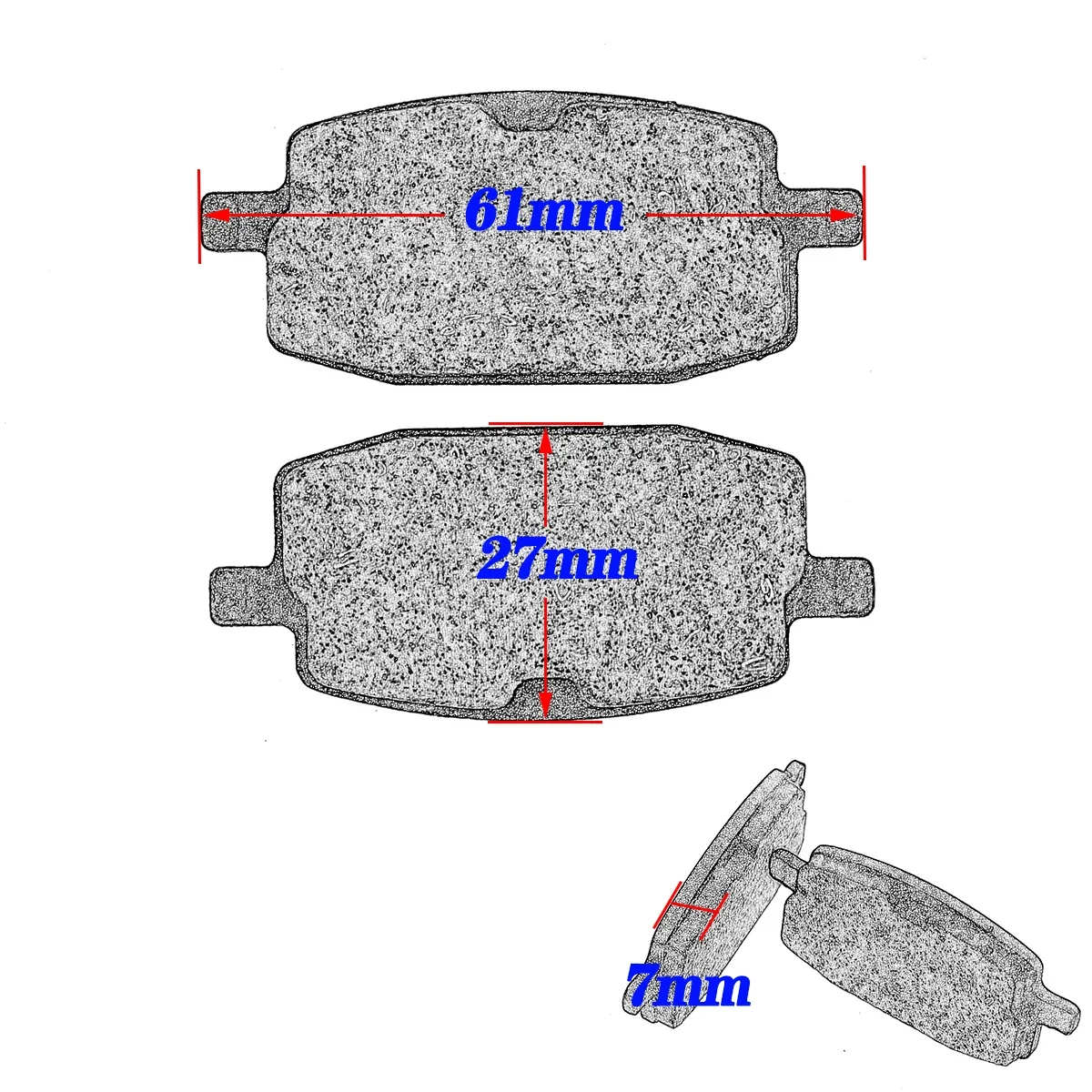 Motorcycle Front Brake Pad For PEUGEOT V-CLIC 50 08-14 ITALJET BAZOOKA CRUISE PISTA SCOOP BIG MAX TORNADO Monkey Z50 JOG50 YW50