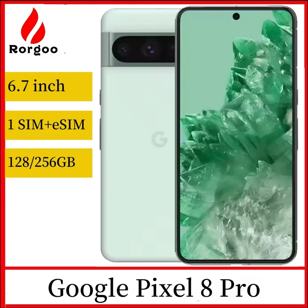 Google Pixel 8 Pro desbloqueado 128GB 256GB 512GB 8pro 6,7 "Google Tensor G3 12GB RAM 50MP y 48MP NFC eSim teléfono inteligente Android Original