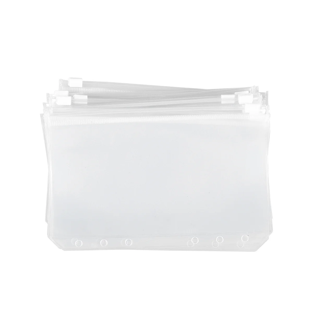 

30Pcs Transparent A6 Zipper Paper Storage Bag Clear Lightweight Document Organizer Wallet Passport Card Storage File Case