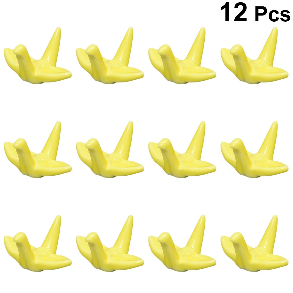 

12Pcs Chopstick Holder Ceramic Paper Chopsticks Rest Pillow for Home Banquet Tableware Decoration