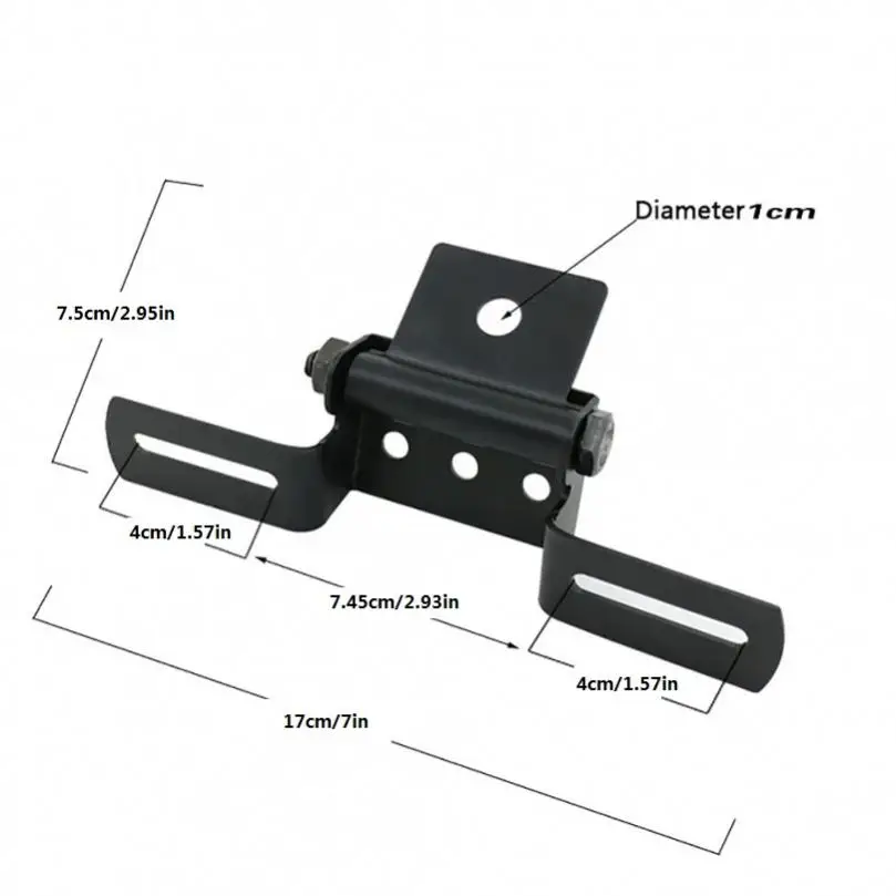 Adjustable Angle Motorcycle License Number Plate Frame Holder Bracket for Rear Row of Motorbike