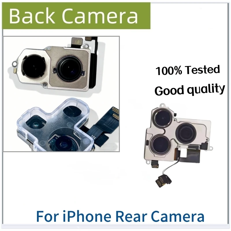

TEST Rear Camera For iPhone 13 14 15 16 17 Pro Max Main Back Camera for iPhone 14 16 Plus Camera with Flex Cable Module Replace