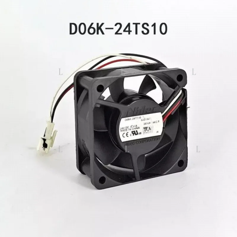 

L for Nidec Fan New Quiet radiator 24VDC 0.10A D06K-24TS10 60X60X25mm Axial flow fan