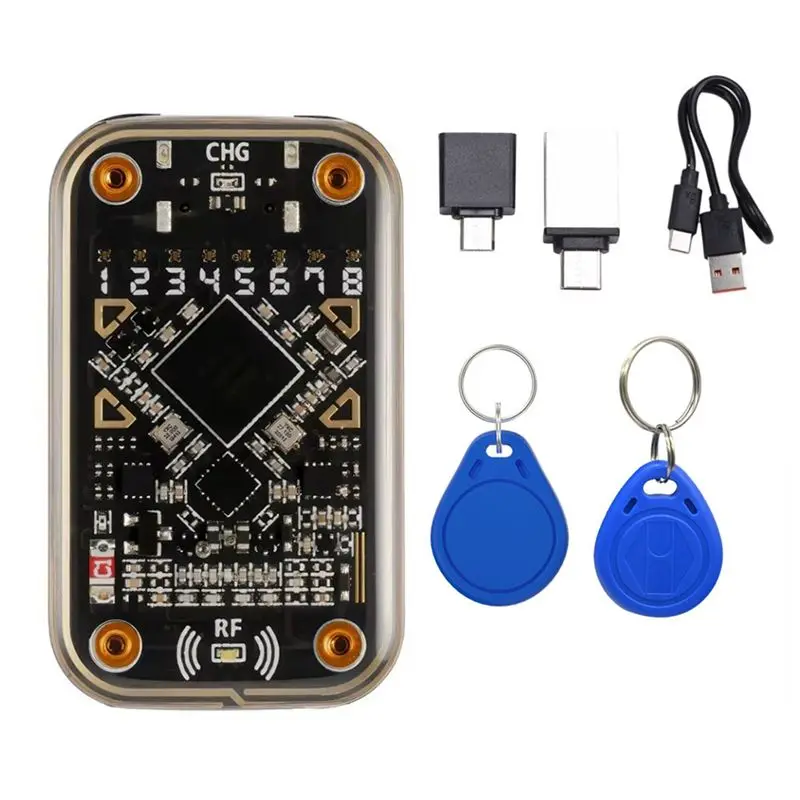 [NEW A09R!】 Chameleon Ultra Contactless Smart Card Emulator +UID/T5577 Keychain RFID Smart Chip Reader Compliant To NFC Read Wri